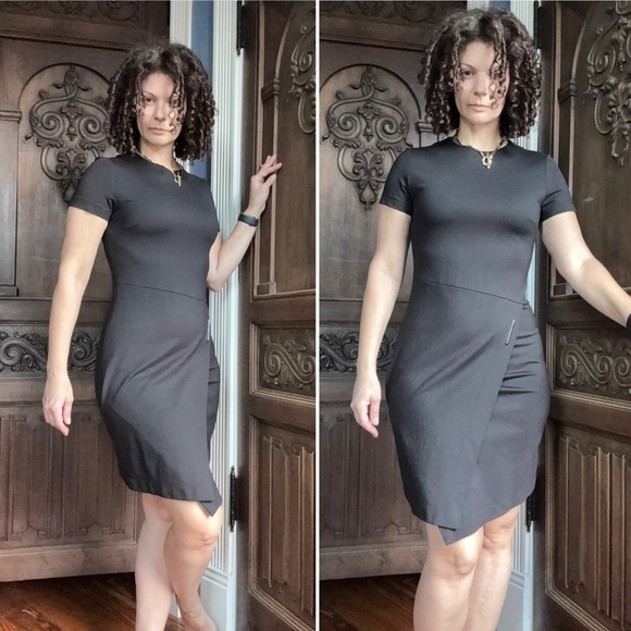 Cop.Copine Dresses & Skirts - Cop.Copine Ritona Asymmetrical Black Dress